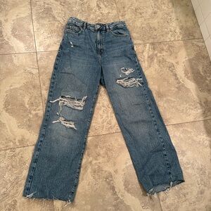 Garage denim wide leg jeans